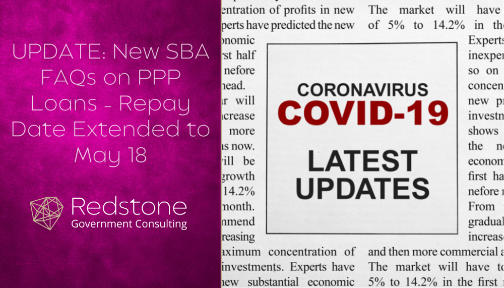 UPDATE New SBA FAQs on PPP Loans Repay Date Extended to May 18